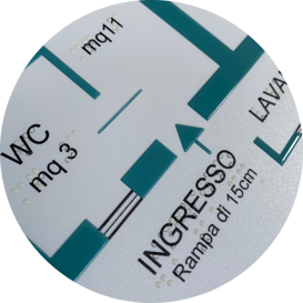 stampa Braille - mappa tattile - targa Braille Mappa tattile stampa Braille - mappa tattile - targa Braille Mappa tattile