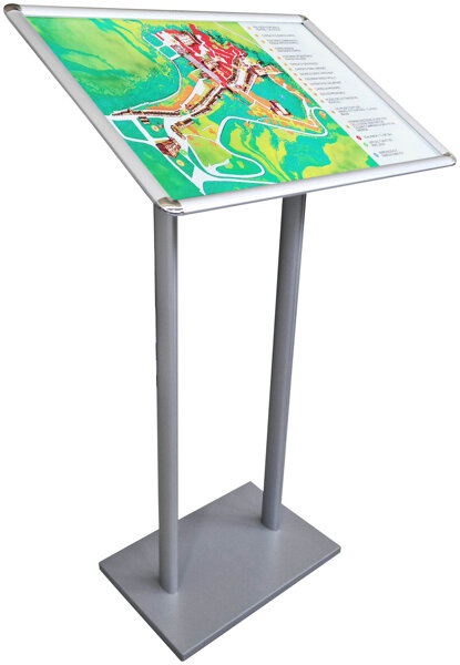 mappa tattile con leggio