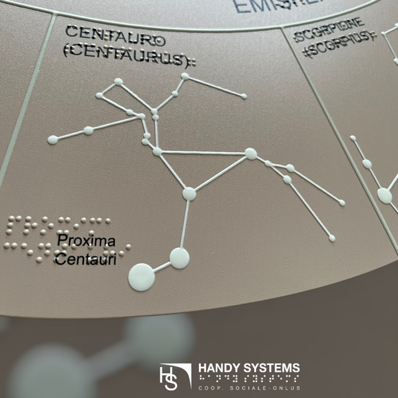 Targa Braille con immagine a rilievo