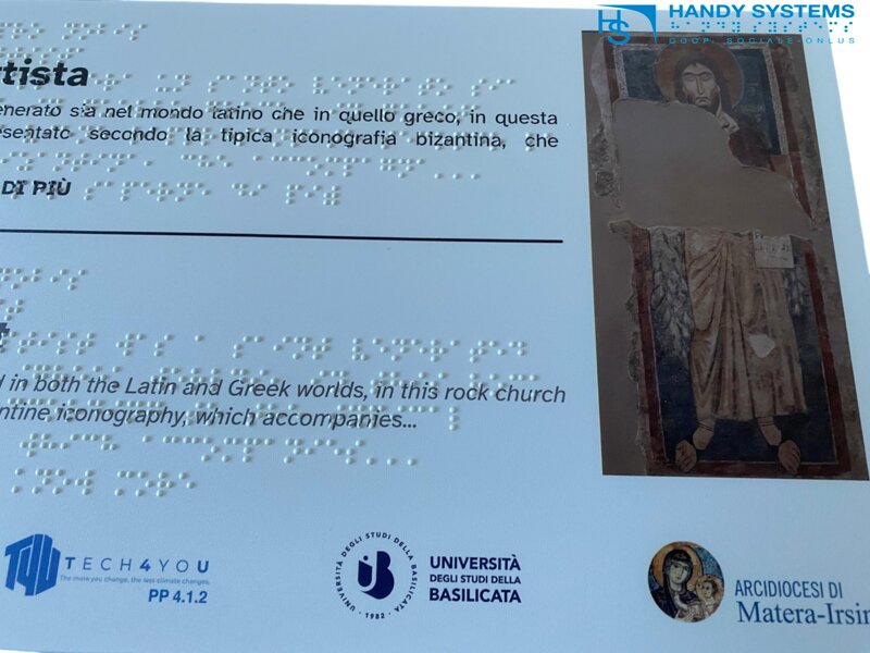 stampa Braille - mappa tattile - targa Braille