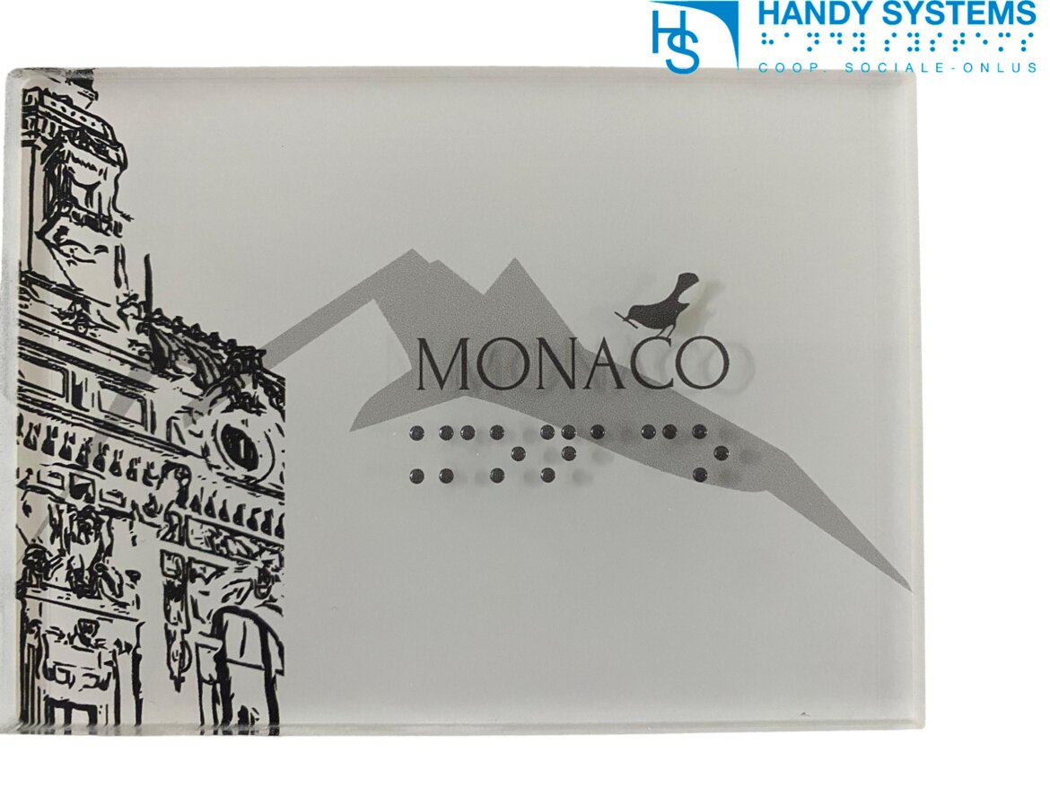 stampa Braille - mappa tattile - targa Braille