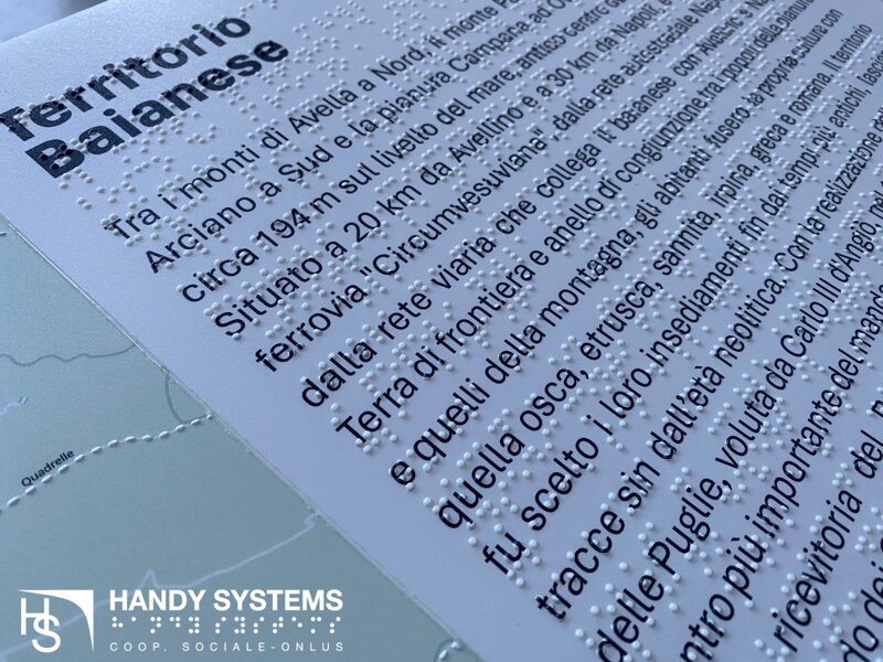 targa Braille con immagine a rilievo