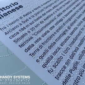 stampa Braille - mappa tattile - targa Braille targa Braille con immagine a rilievo