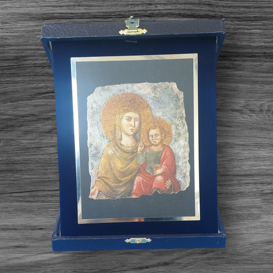 stampa gadget personalizzati TARGA COMMEMORATIVA IN QUADRICROMIA E COFANETTO IN VELLUTO