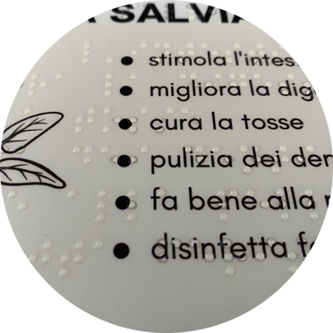 stampa Braille - mappa tattile - targa Braille Targa Braille