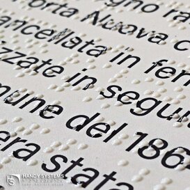 stampa Braille - mappa tattile - targa Braille
