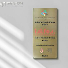 stampa Braille - mappa tattile - targa Braille stampa Braille su ottone