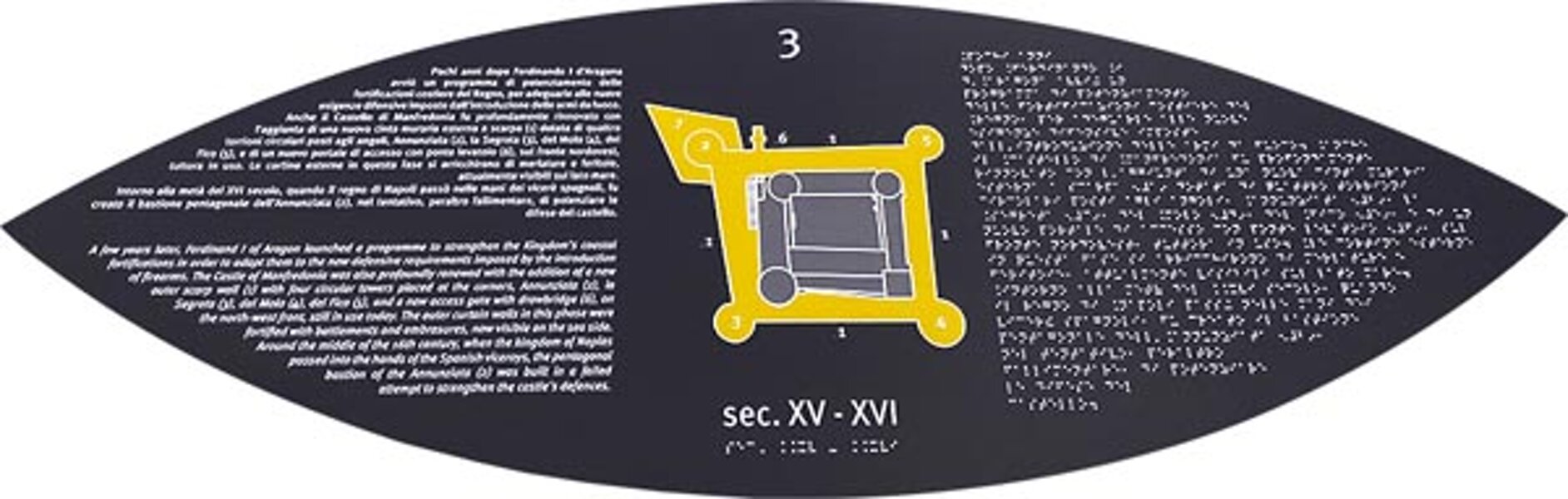 in quadricromia e Braille, immagine a rilievo.
