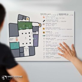 stampa Braille - mappa tattile - targa Braille