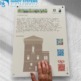 stampa Braille - mappa tattile - targa Braille targa tattile