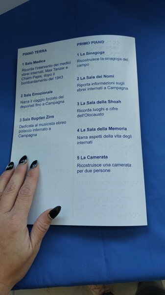 brochure/mappa tattile - stampa Braille