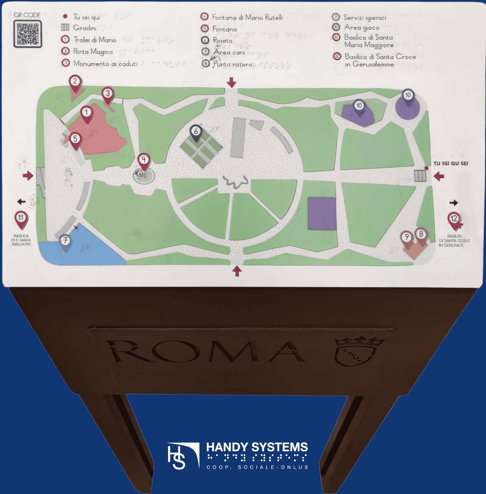 mappa tattile comune di Roma