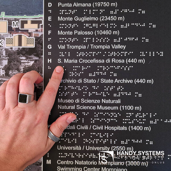 Mappa tattile - dettaglio Mappa tattile - dettaglio