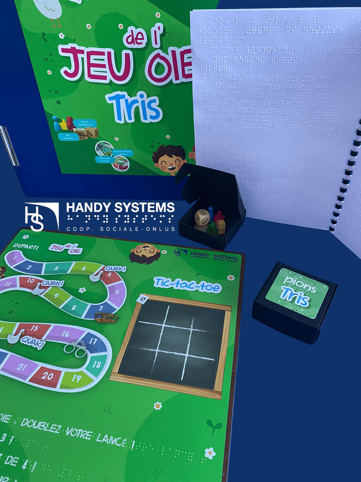 Giochi da tavolo in Braille per non vedenti