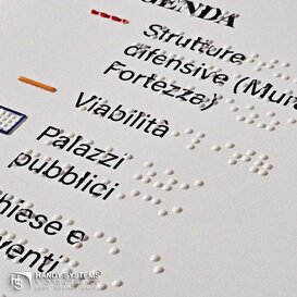 stampa Braille - mappa tattile - targa Braille