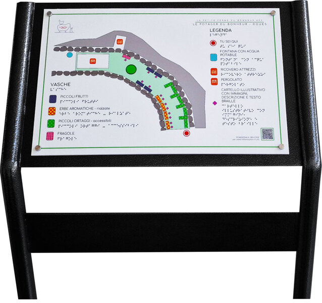 Mappa tattile con leggio