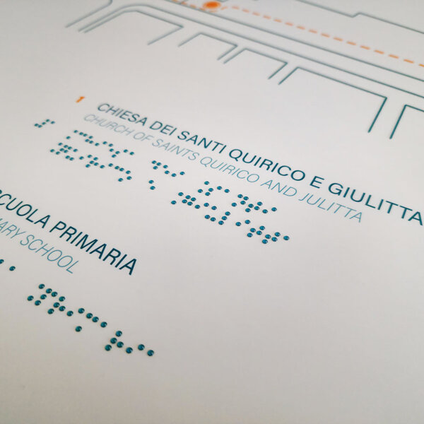 Mappa tattile, con qr-code Mappa tattile, con qr-code