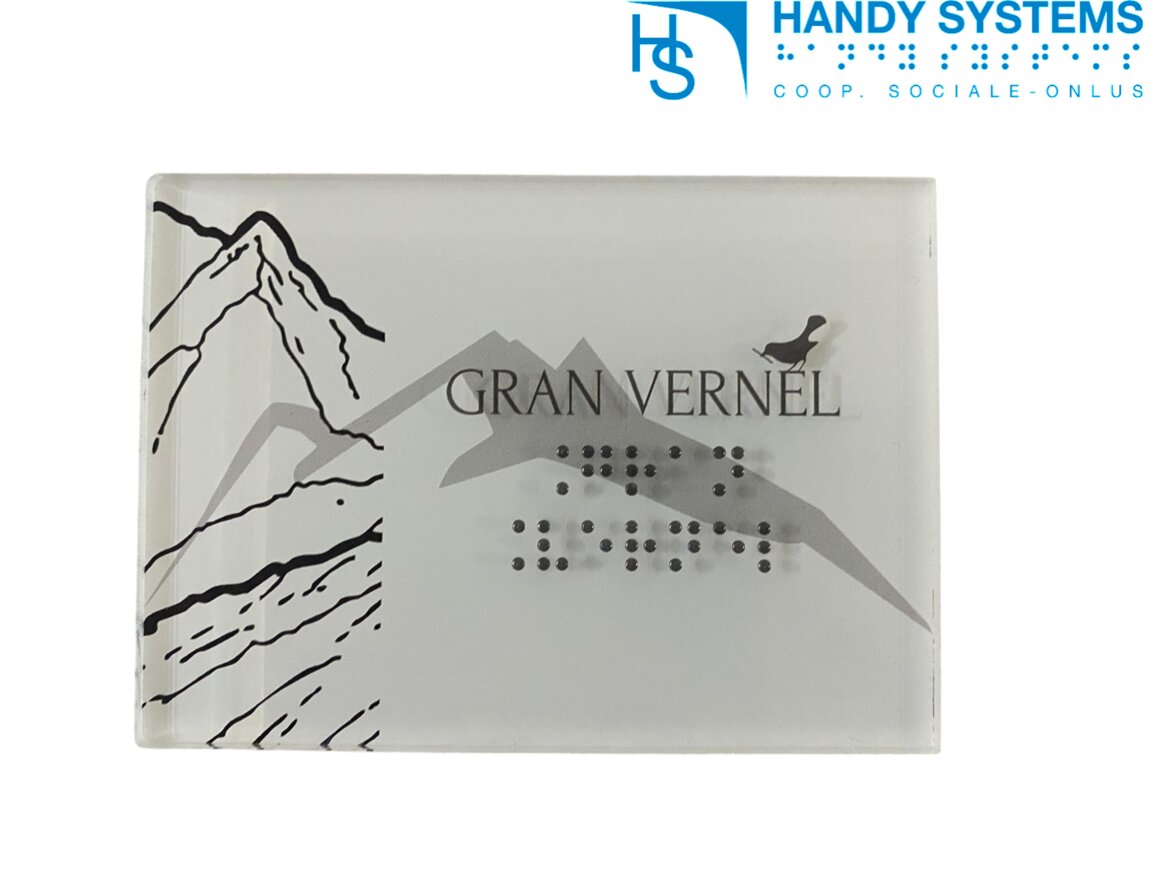 stampa Braille - mappa tattile - targa Braille