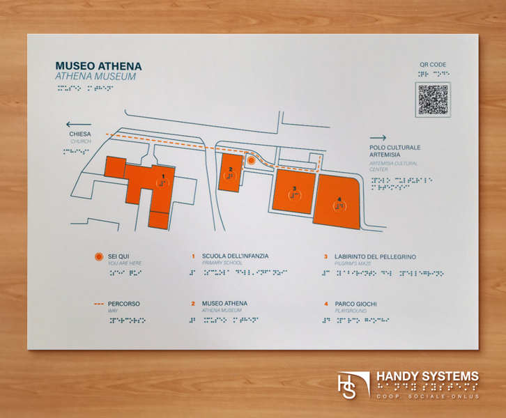 Mappa tattile, con qr-code Mappa tattile, con qr-code