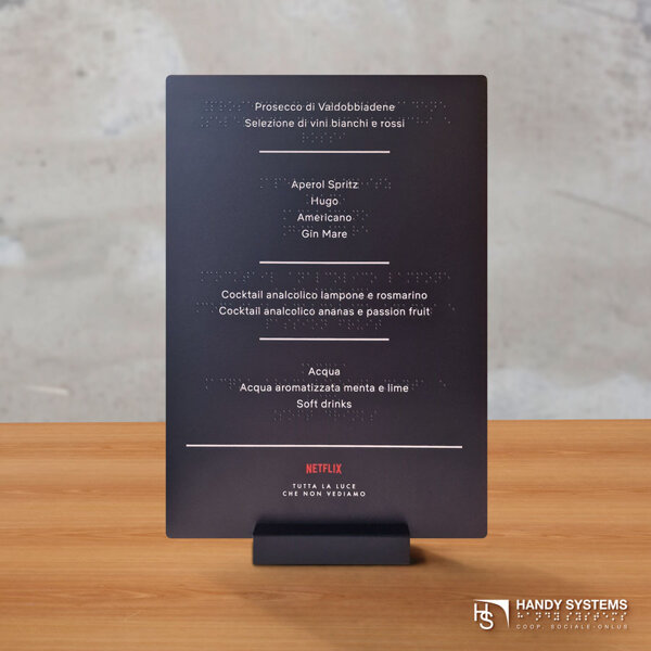 Targa Braille con supporto