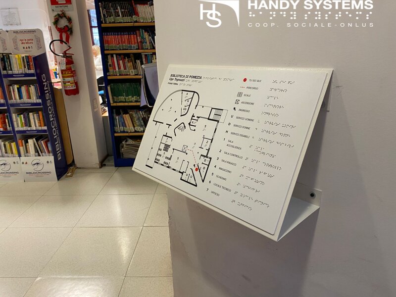 stampa Braille - mappa tattile - targa Braille