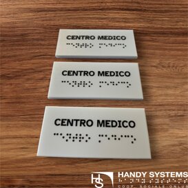 stampa Braille - mappa tattile - targa Braille targa Braille