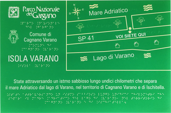 Targa tattile/targa Braille