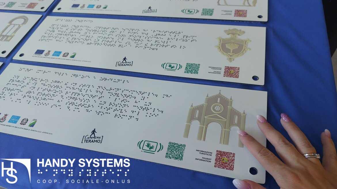 Targa tattile/targa Braille