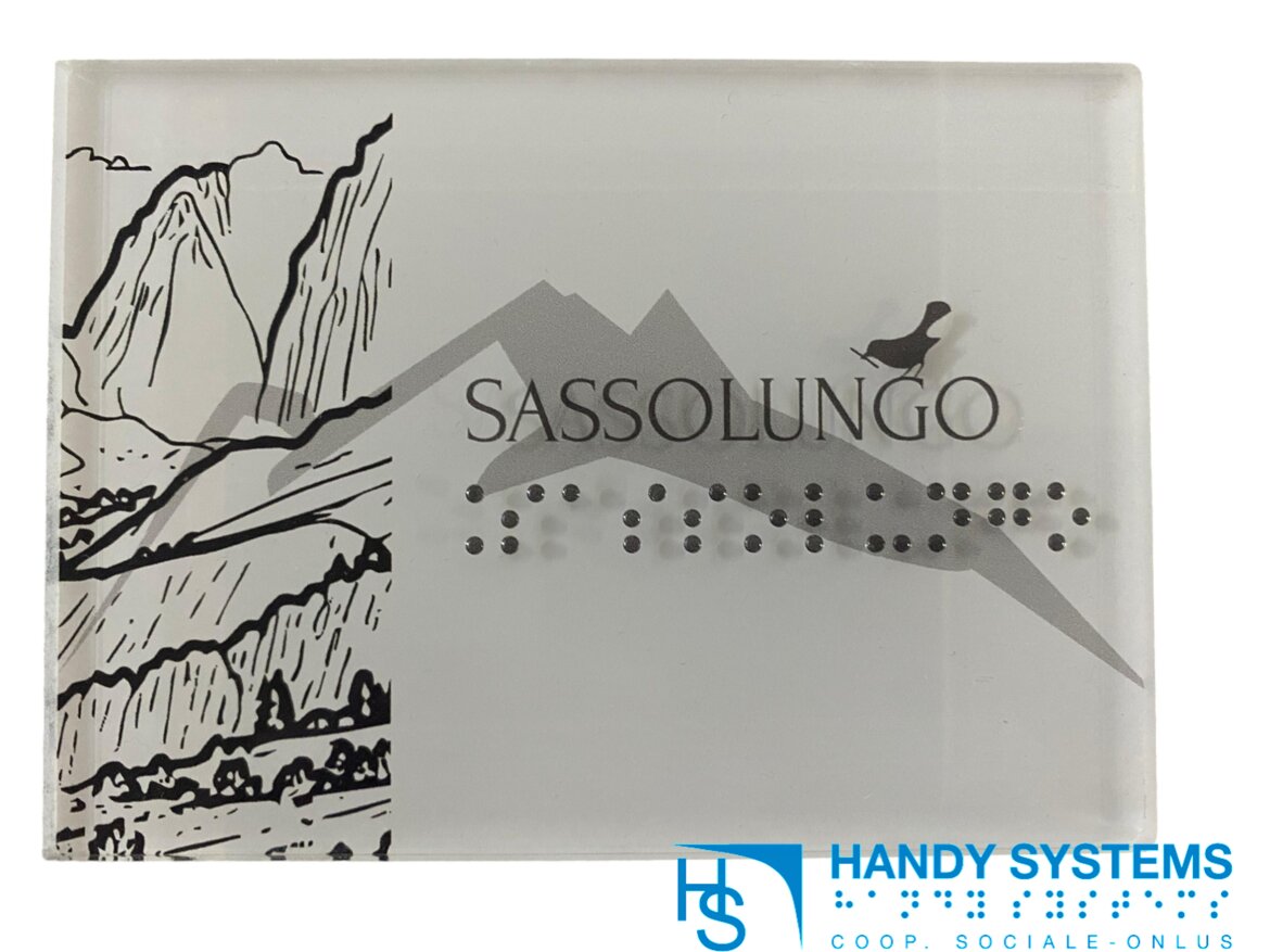 stampa Braille - mappa tattile - targa Braille