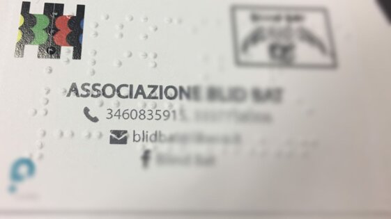 biglietti da visita in quadricromia e Braille biglietti da visita in quadricromia e Braille