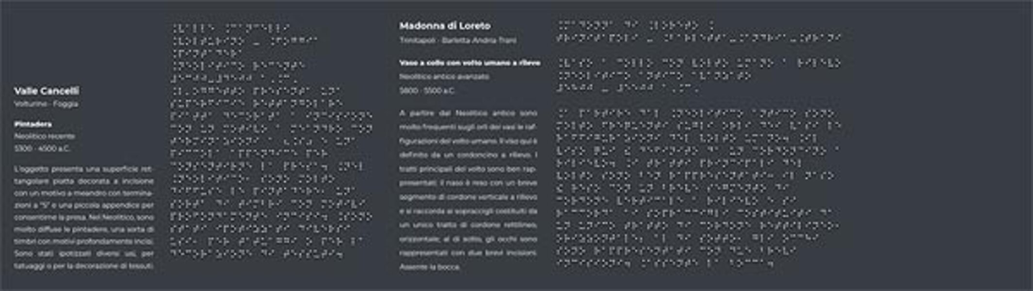 in quadricromia e Braille.