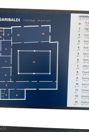 Mappa tattile con leggio