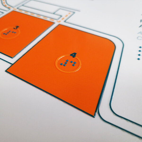 Mappa tattile, con qr-code Mappa tattile, con qr-code