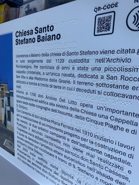 targa Braille con immagine a rilievo