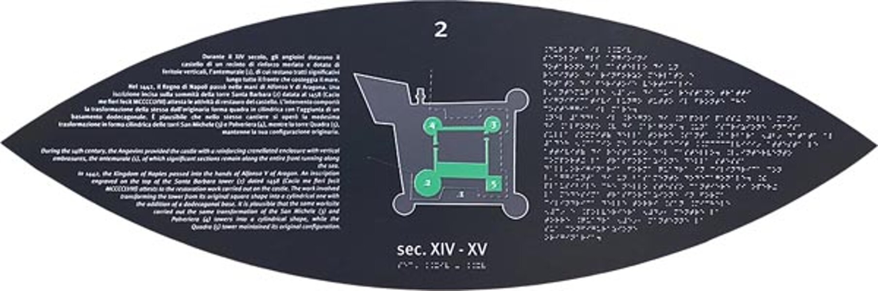 in quadricromia e Braille, immagine a rilievo.