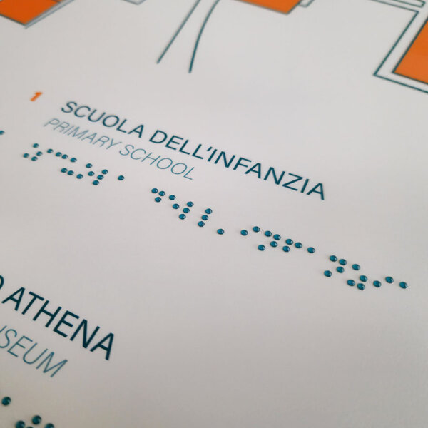 Mappa tattile, con qr-code Mappa tattile, con qr-code