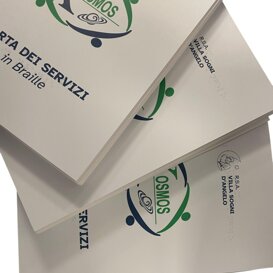 stampa Braille - mappa tattile - targa Braille brochure tattile