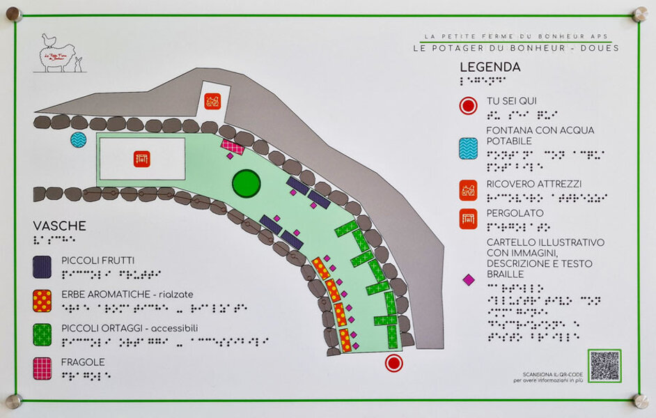 Mappa tattile con leggio