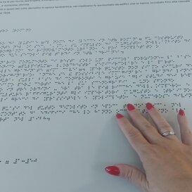 stampa Braille - mappa tattile - targa Braille Targa Braille