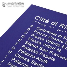 stampa Braille - mappa tattile - targa Braille Mappa tattile