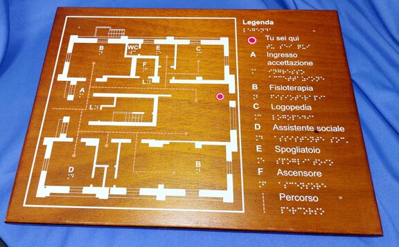 Stampa Braille-Targa tattile-Mappa tattile