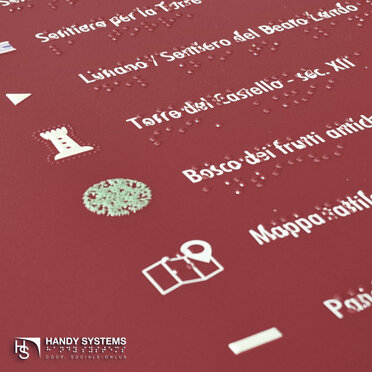 stampa Braille - mappa tattile - targa Braille Mappa tattile