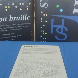 stampa Braille - mappa tattile - targa Braille Targa a rilievo tattile