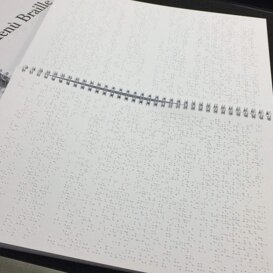 stampa Braille - mappa tattile - targa Braille menu Braille