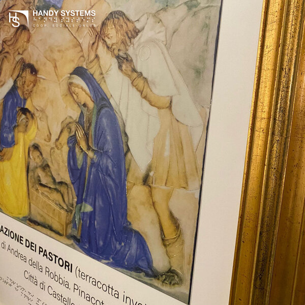 Targa con immagine a rilievo tattile e Braille Targa con immagine a rilievo tattile e Braille