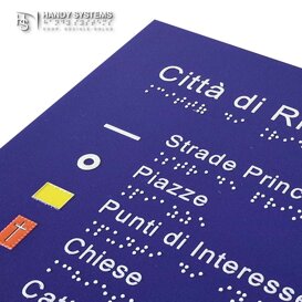 stampa Braille - mappa tattile - targa Braille Mappa tattile