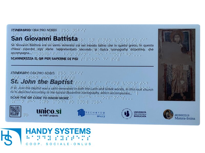 stampa Braille - mappa tattile - targa Braille