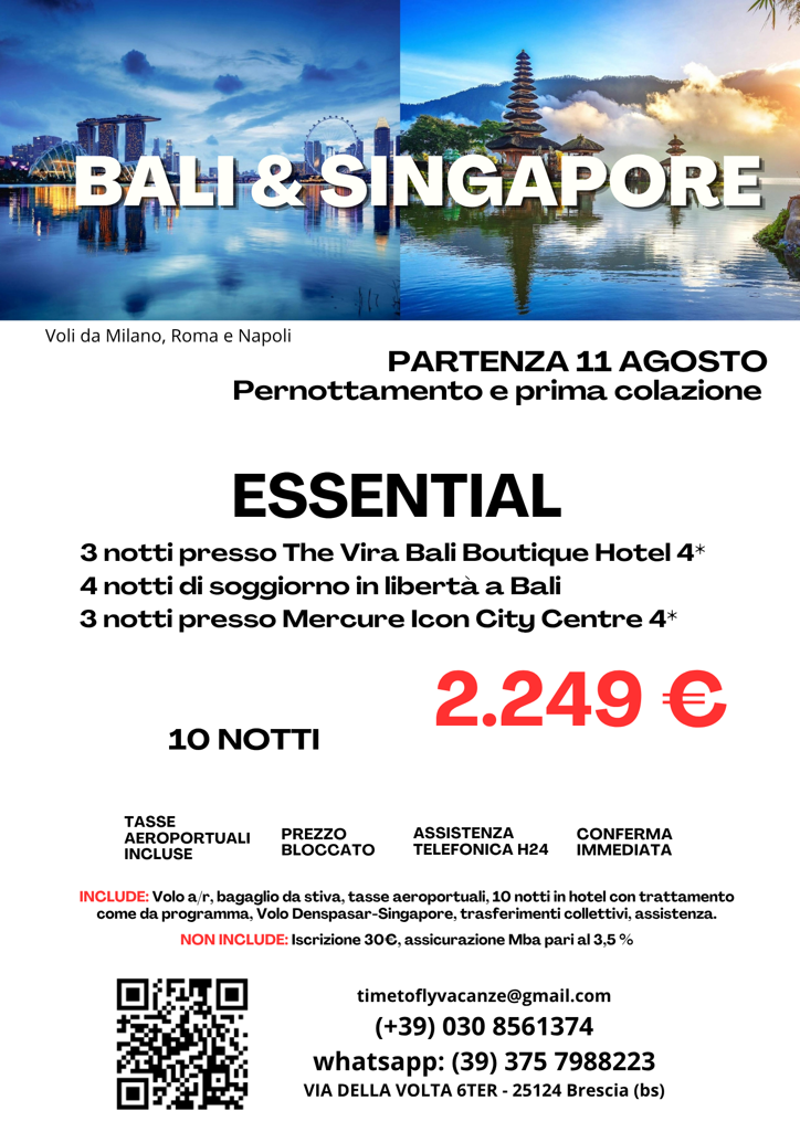 bali e singaopore