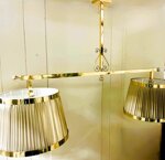 lampadario-fusione-ottone-e-paralume