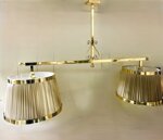 lampadario-fusione-ottone-e-paralume